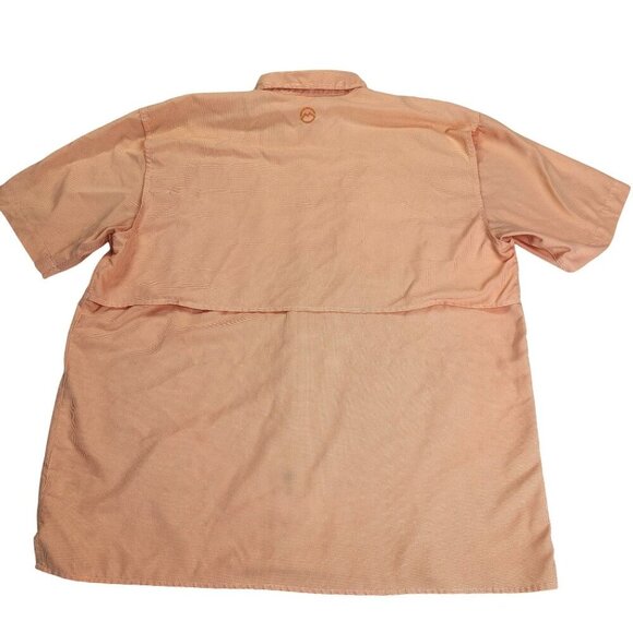 Magellan Outdoors Men's Size Large Peach Plaid Relaxed Fit Casual Fishing Shirt - Picture 11 of 12